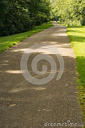 Walker on the Tinker Creek Greenway Editorial Stock Photo